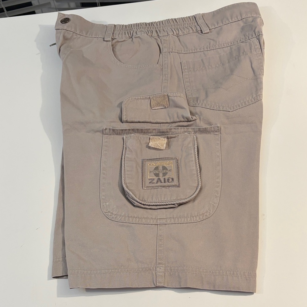 Zalo Beige Men's Cargo Shorts